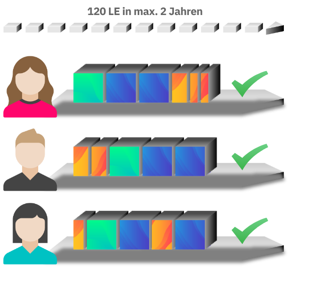 Alternative Darstellung der Kursstruktur des Lehrschein C